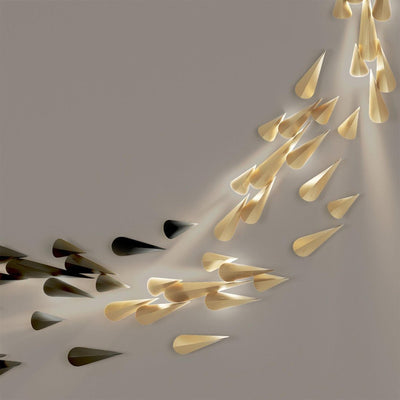 Avynis Abstract Brass Wall Light