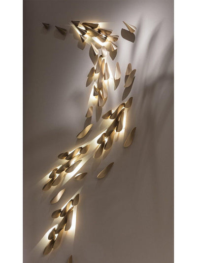 Avynis Abstract Brass Wall Light