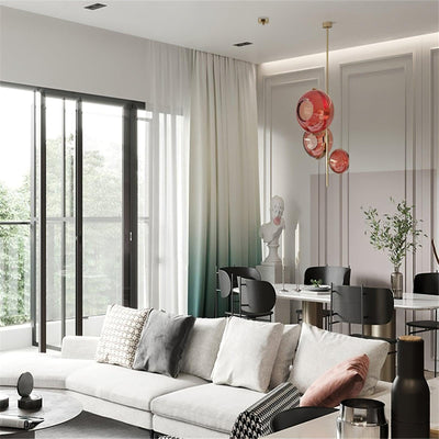 Eiruira Chandelier Amber Glass Ball