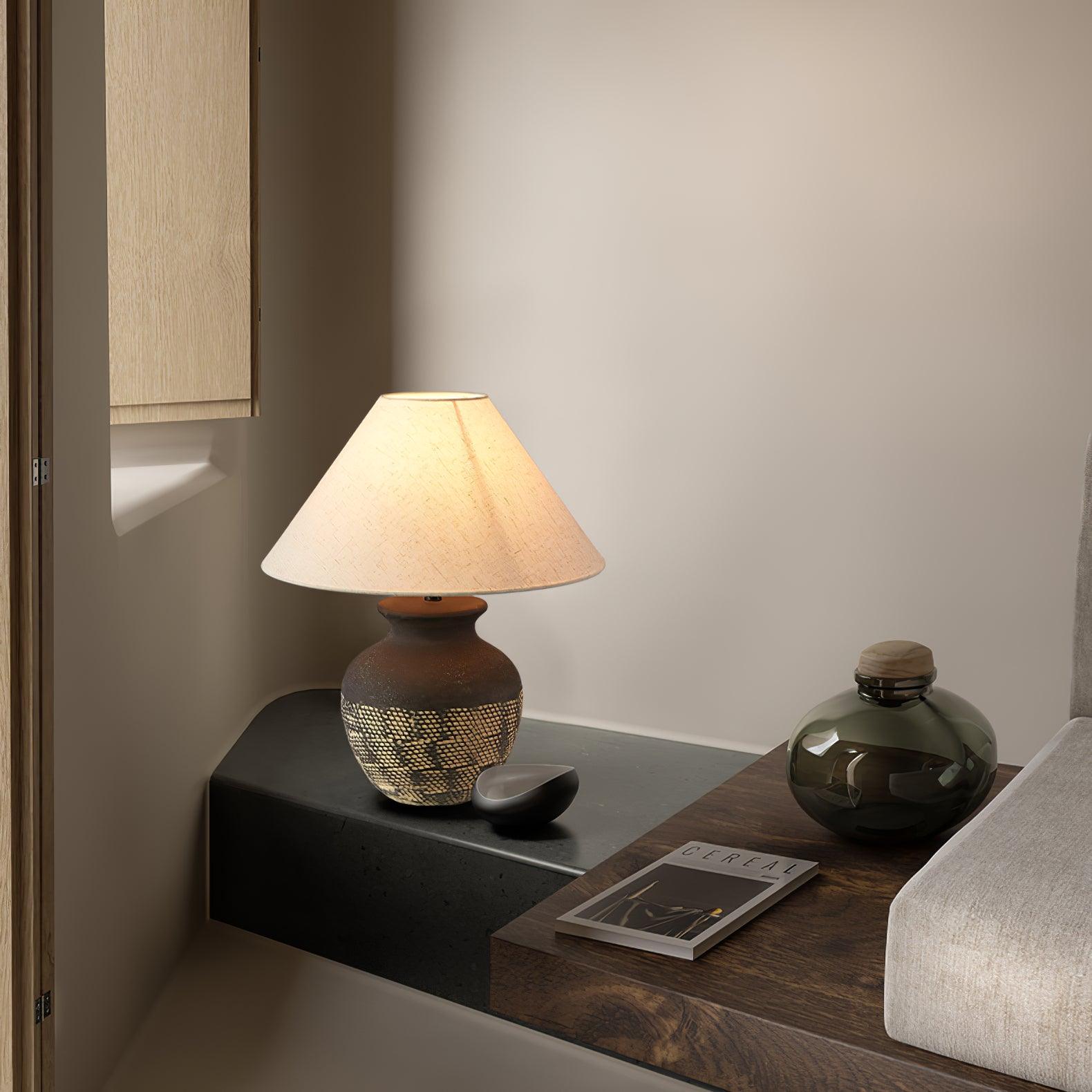 Crin Minimalist Ceramics Table Lamp