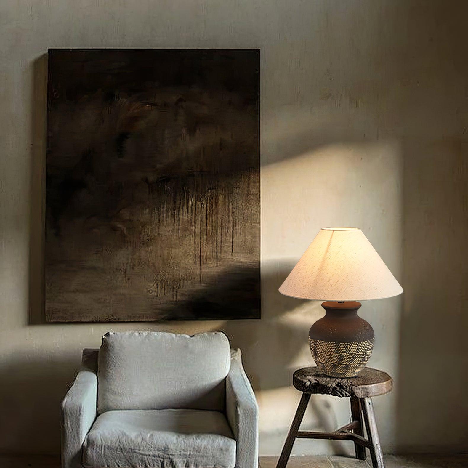 Crin Minimalist Ceramics Table Lamp