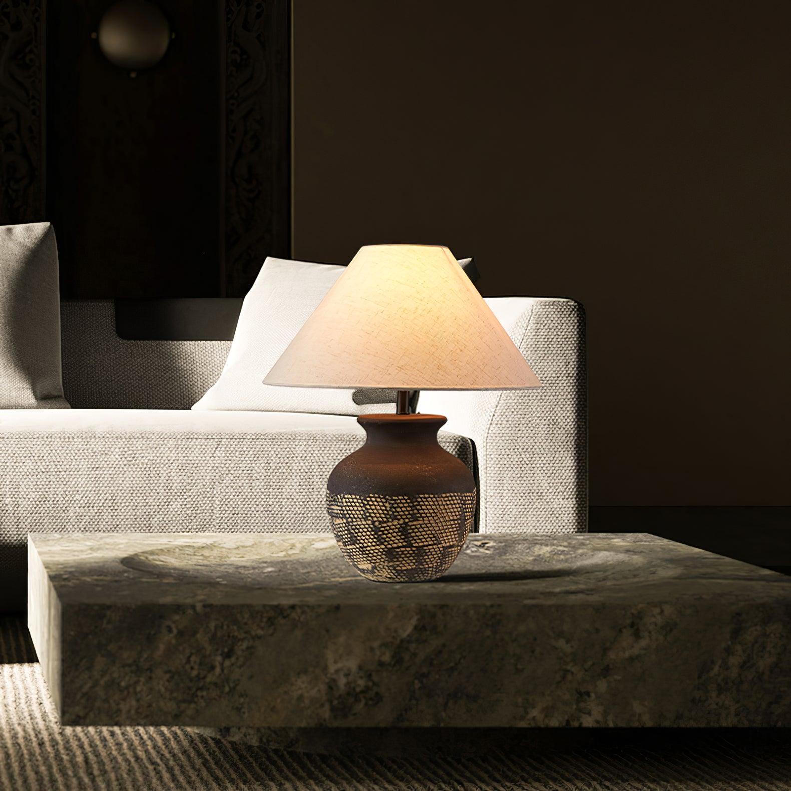 Crin Minimalist Ceramics Table Lamp