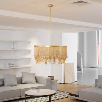 Silva Chandelier  Wood and Coconut beads