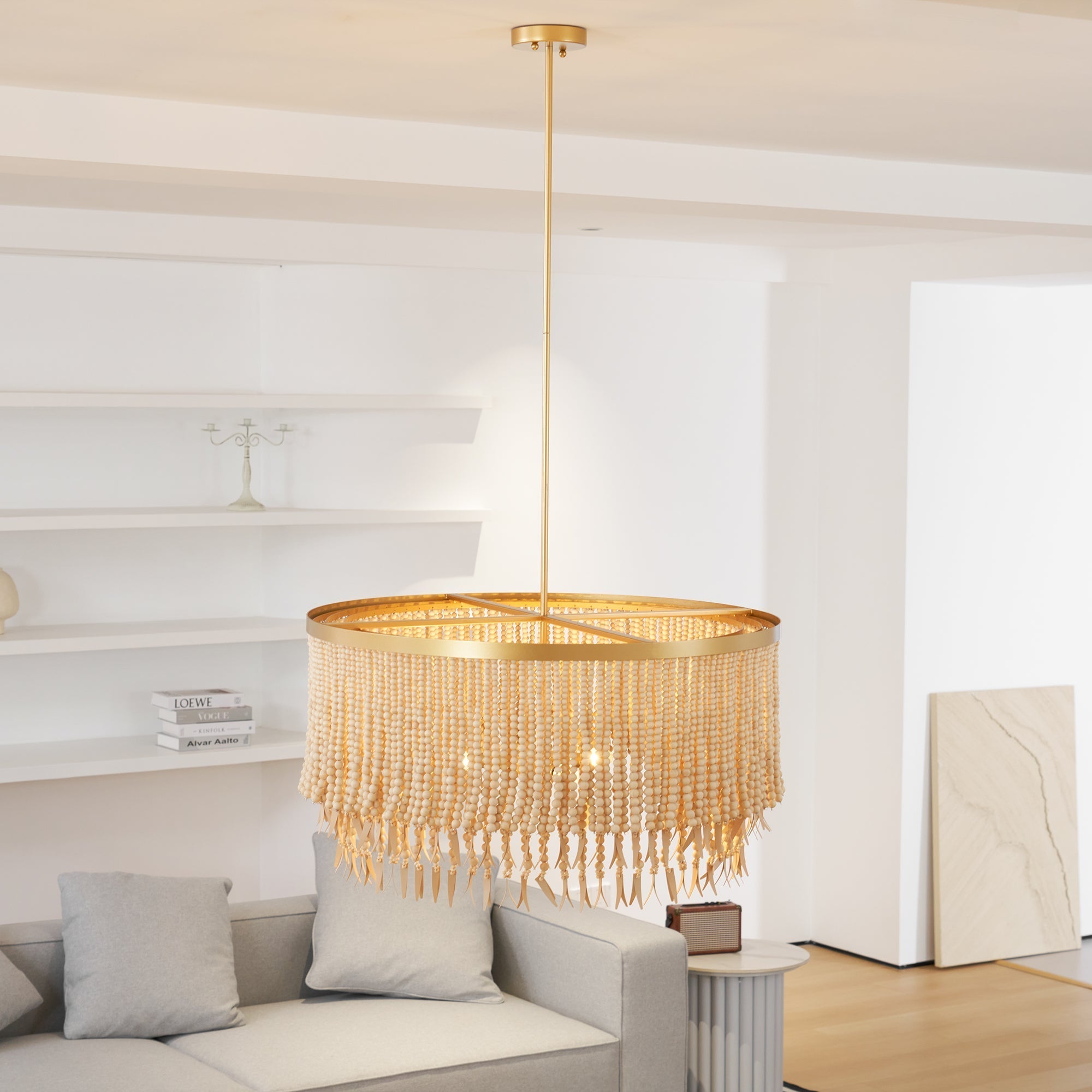Silva Chandelier  Wood and Coconut beads