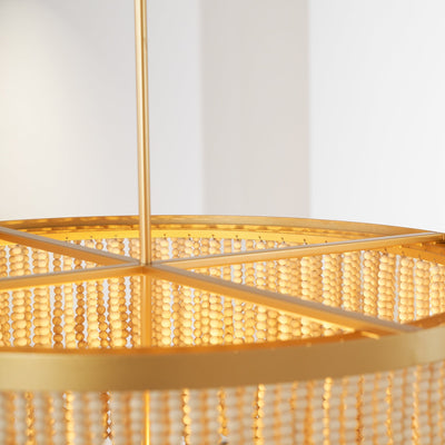 Silva Chandelier  Wood and Coconut beads