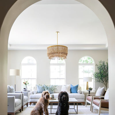 Silva Chandelier  Wood and Coconut beads