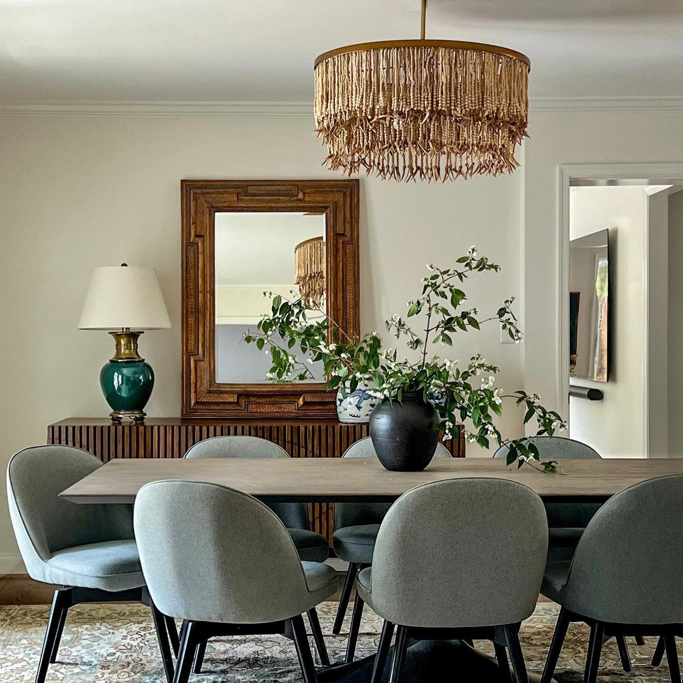 Silva Chandelier  Wood and Coconut beads