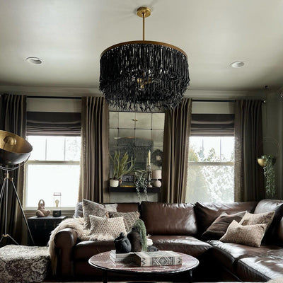 Silva Chandelier  Wood and Coconut beads