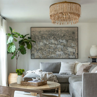Silva Chandelier  Wood and Coconut beads