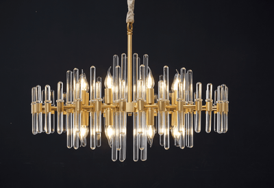 Solara Chandelier Antique Brass Starburst - Neutral Decor