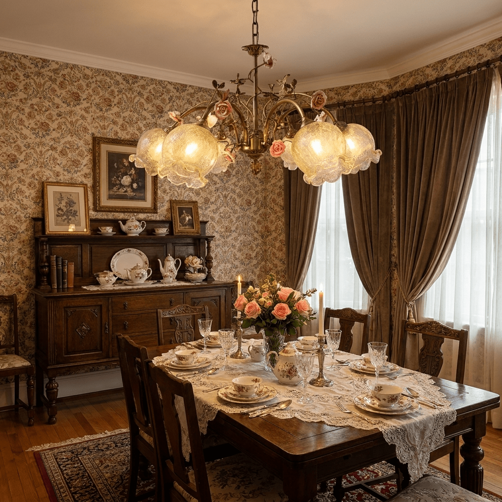 Rosavelle Brass Rose Chandelier