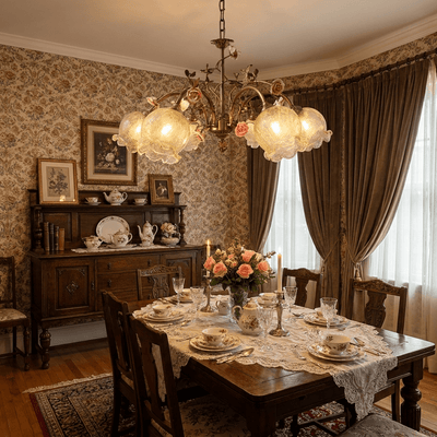 Rosavelle Brass Rose Chandelier
