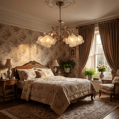Rosavelle Brass Rose Chandelier