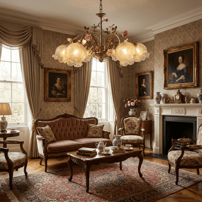 Rosavelle Brass Rose Chandelier