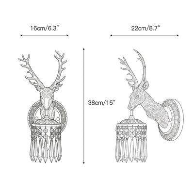 Valeridge Antler Crystal Indoor Wall Light