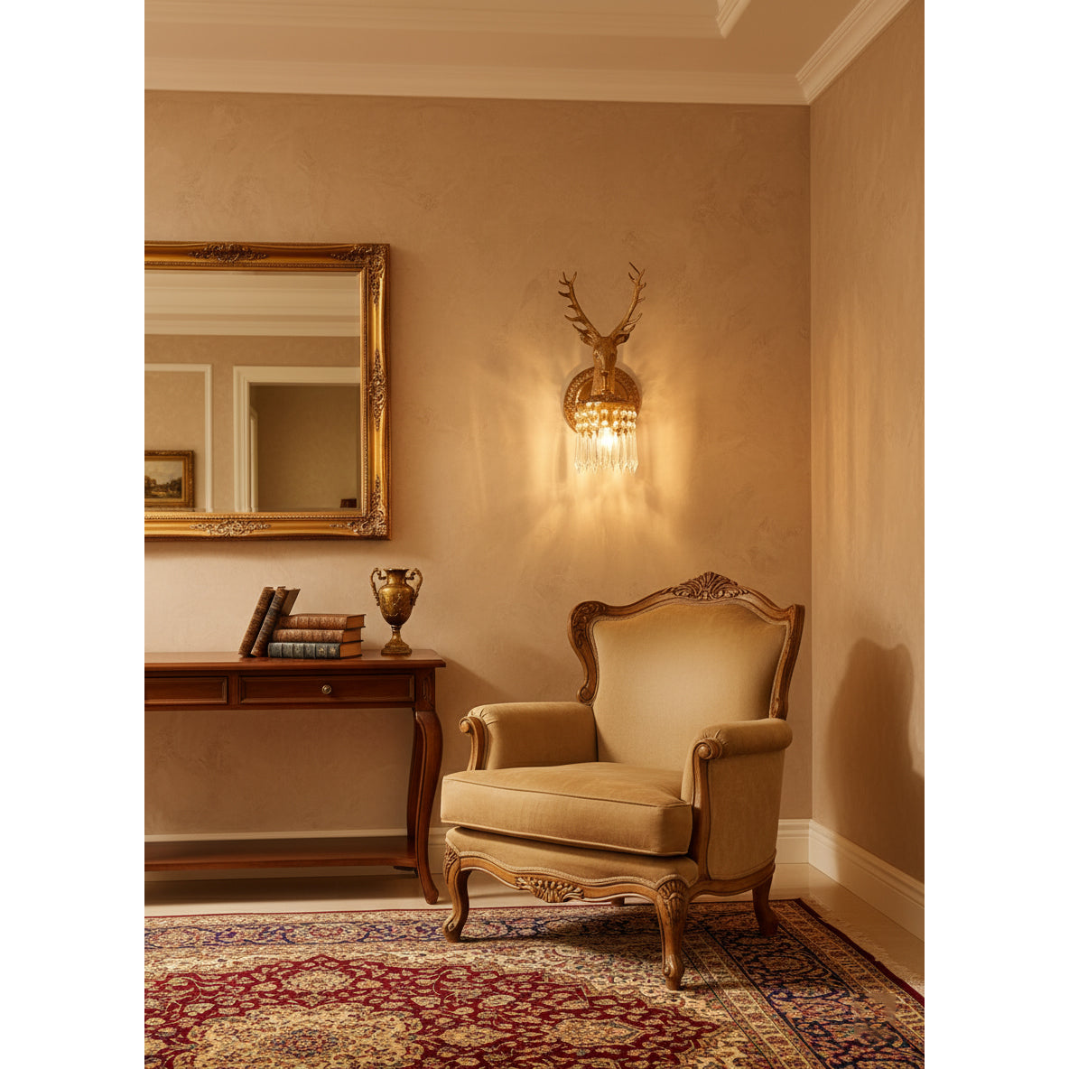Valeridge Antler Crystal Indoor Wall Light