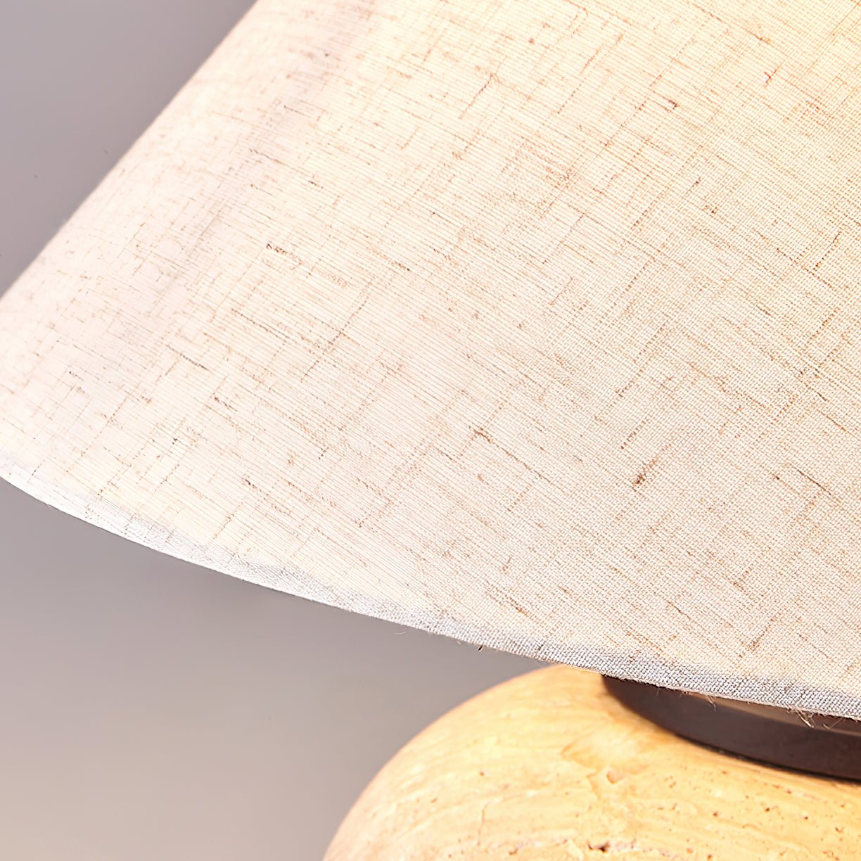 Cazorus Globular Travertine Table Lamp