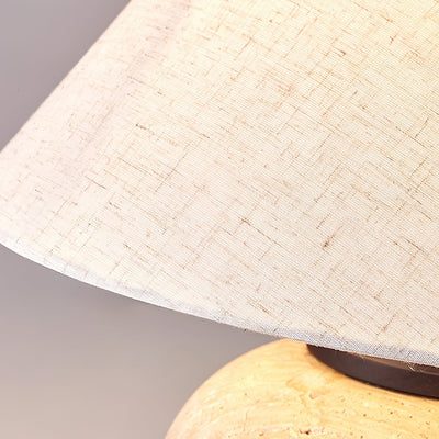 Cazorus Globular Travertine Table Lamp