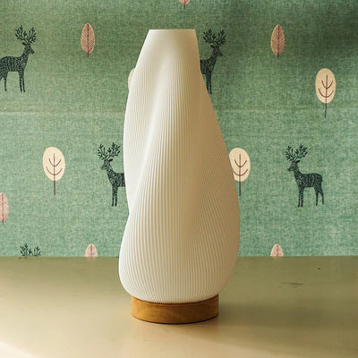 Oakhurst Pleated Wood Table Lamp