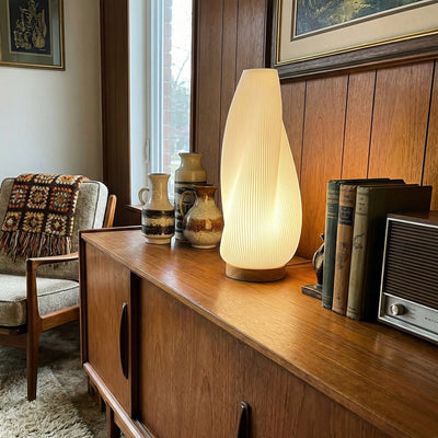 Oakhurst Pleated Wood Table Lamp