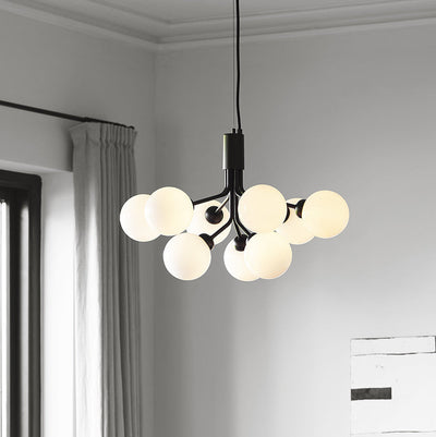 Eirelelle Pendant Lamp Glass Globe Cluster Brass
