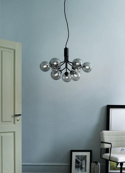 Eirelelle Pendant Lamp Glass Globe Cluster Brass