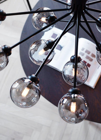 Eirelelle Pendant Lamp Glass Globe Cluster Brass