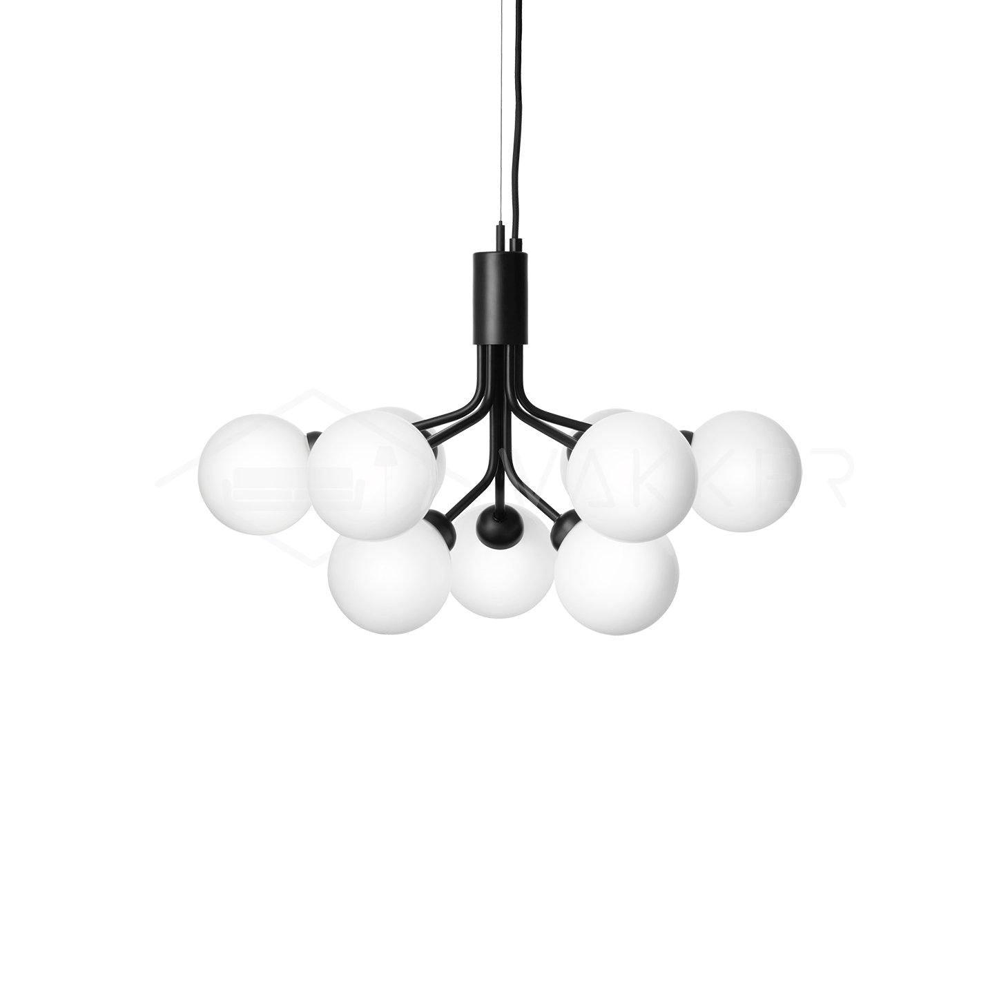 Eirelelle Pendant Lamp Glass Globe Cluster Brass