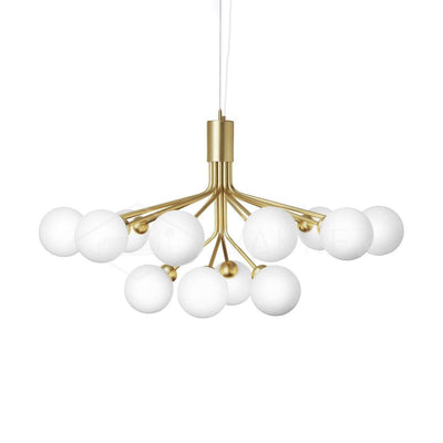 Eirelelle Pendant Lamp Glass Globe Cluster Brass