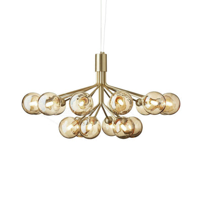 Eirelelle Pendant Lamp Glass Globe Cluster Brass