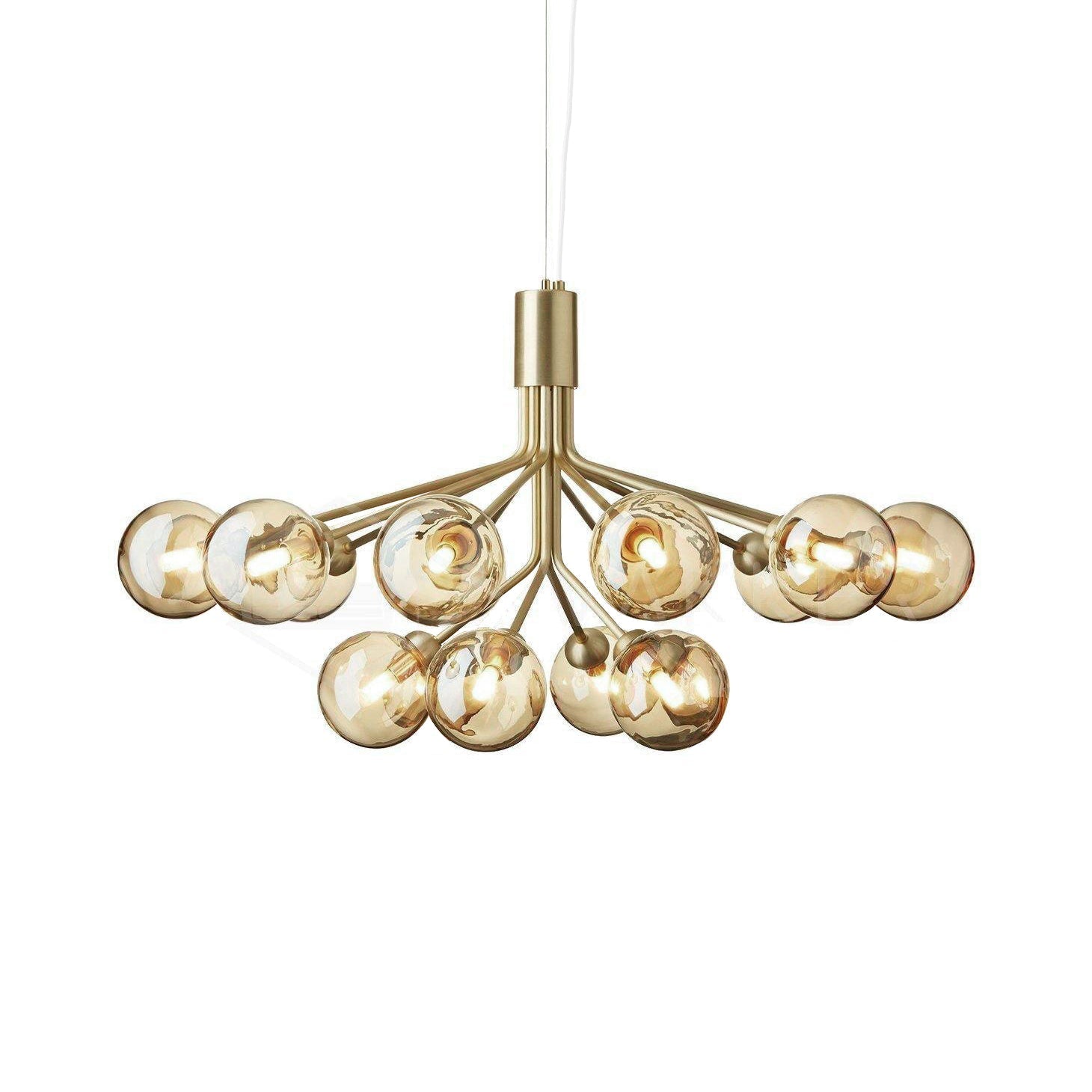 Eirelelle Pendant Lamp Glass Globe Cluster Brass