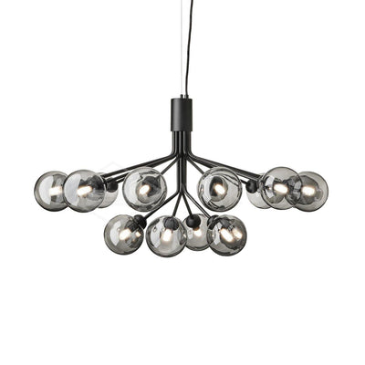 Eirelelle Pendant Lamp Glass Globe Cluster Brass