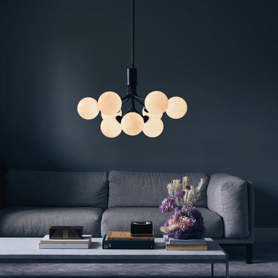Eirelelle Pendant Lamp Glass Globe Cluster Brass