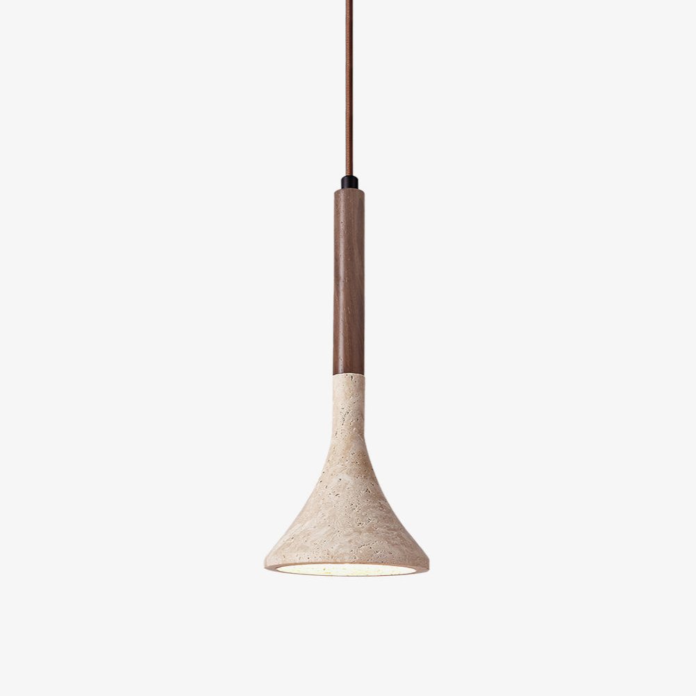 Taviaya Minimalist Travertine Pendant Light
