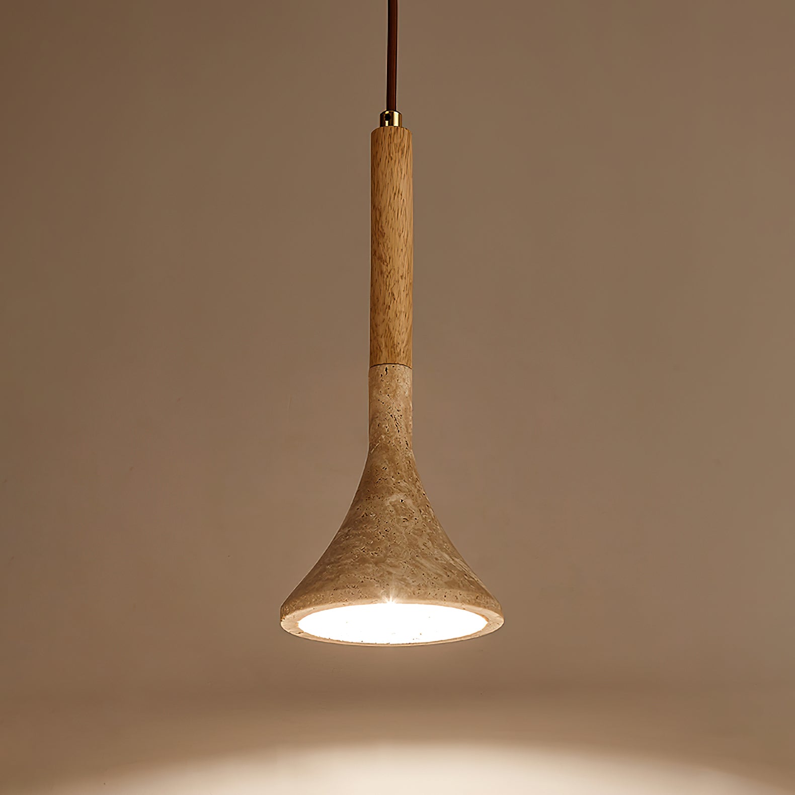 Taviaya Minimalist Travertine Pendant Light