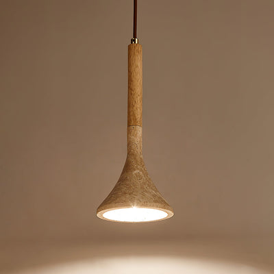Taviaya Minimalist Travertine Pendant Light