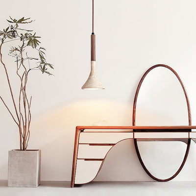 Taviaya Minimalist Travertine Pendant Light