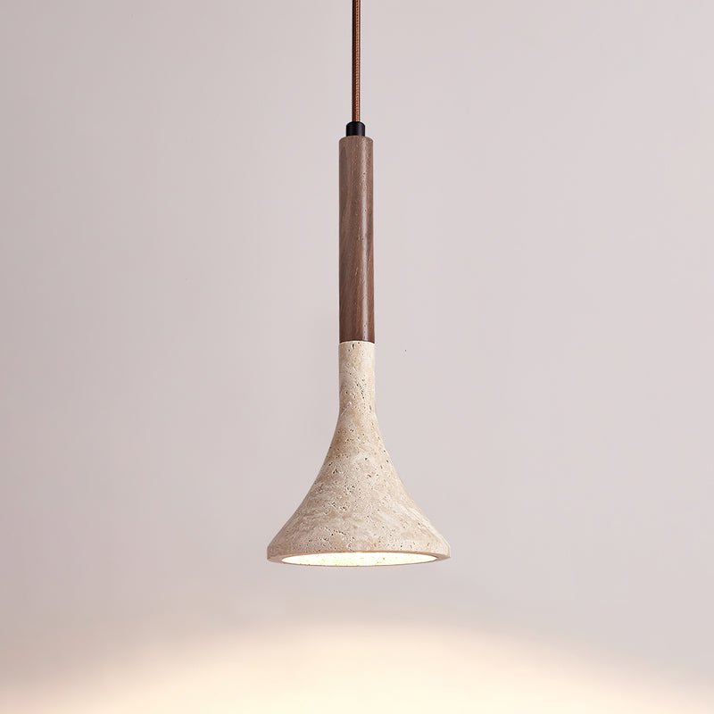 Taviaya Minimalist Travertine Pendant Light