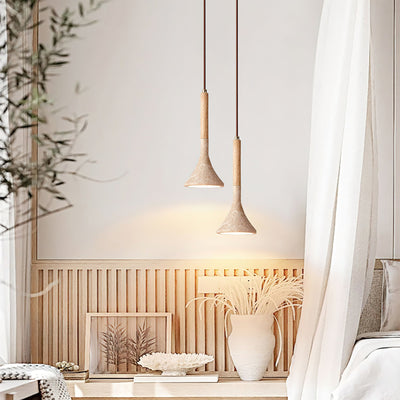 Taviaya Minimalist Travertine Pendant Light