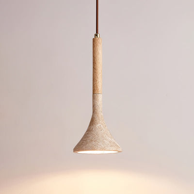 Taviaya Minimalist Travertine Pendant Light