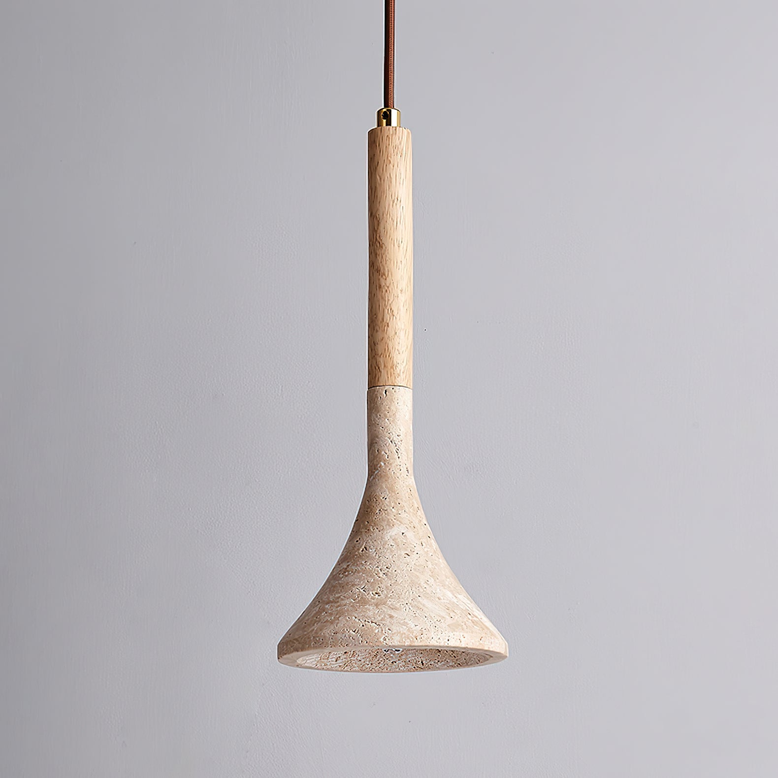 Taviaya Minimalist Travertine Pendant Light
