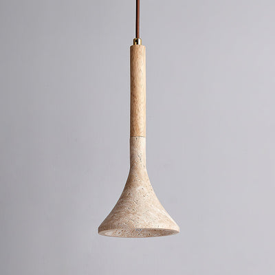 Taviaya Minimalist Travertine Pendant Light