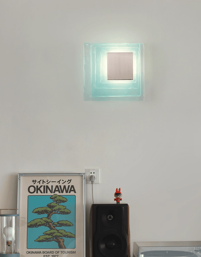 Cleo Glass Water Cube Cascade Sconce