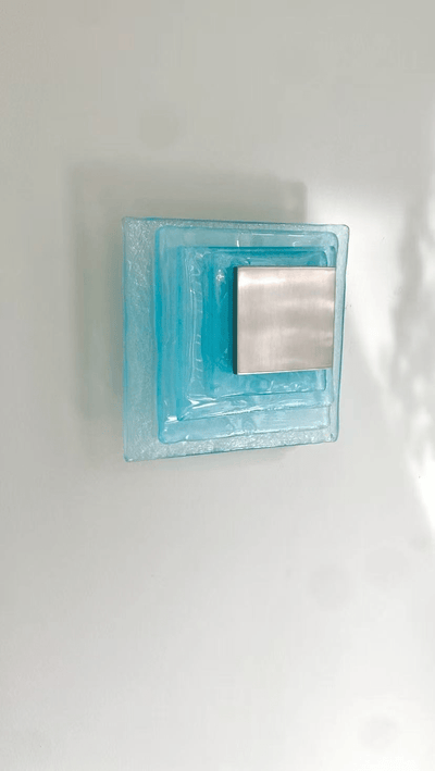 Cleo Glass Water Cube Cascade Sconce