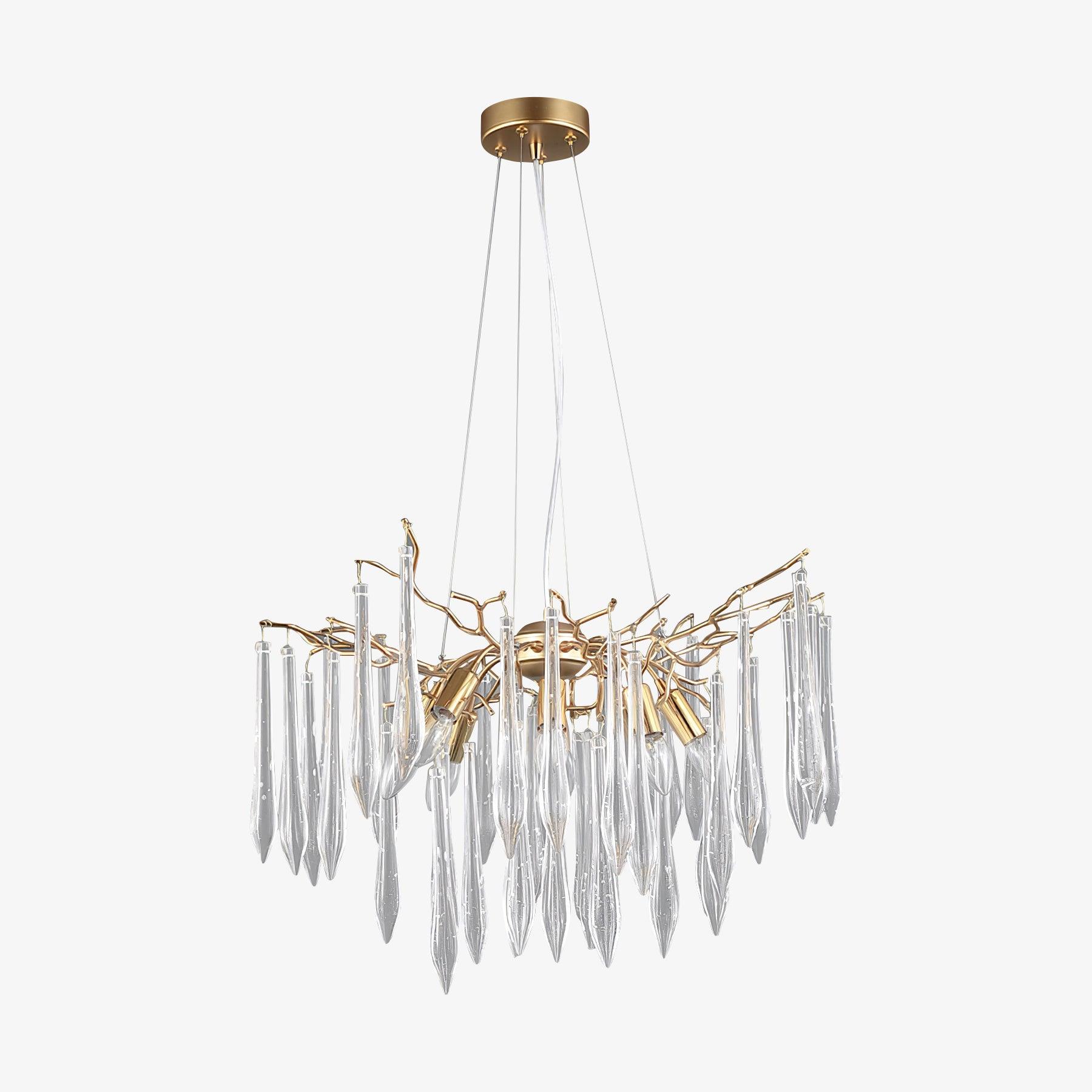 Clove Chandelier Branch Crystal Pendant Sculptural Artistic