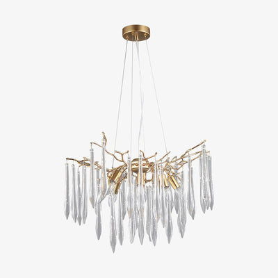 Clove Chandelier Branch Crystal Pendant Sculptural Artistic