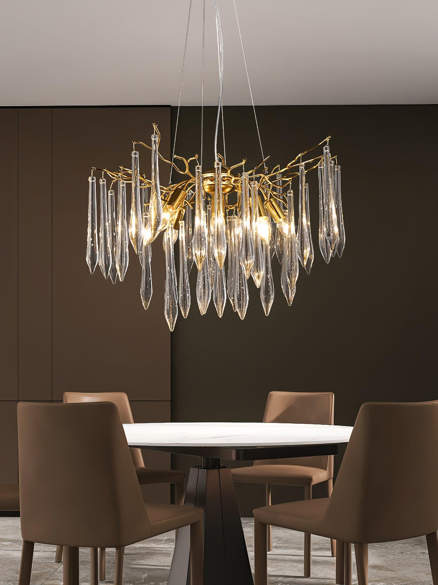 Clove Chandelier Branch Crystal Pendant Sculptural Artistic