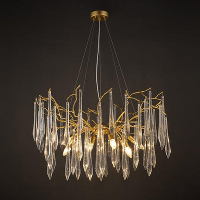 Clove Chandelier Branch Crystal Pendant Sculptural Artistic