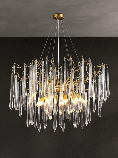 Clove Chandelier Branch Crystal Pendant Sculptural Artistic