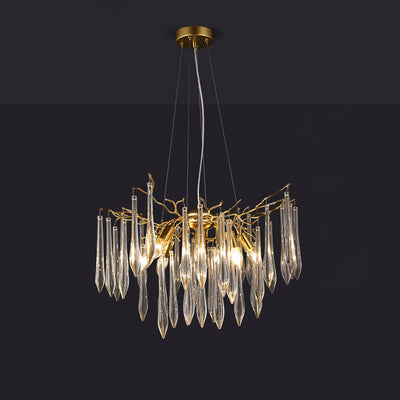 Clove Chandelier Branch Crystal Pendant Sculptural Artistic